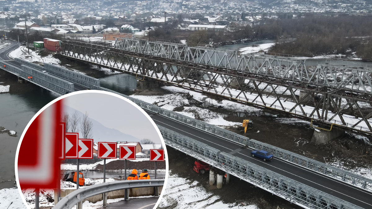 Рух дорогою Н-09, що проходить через Франківськ, скорочено — встановили новий міст