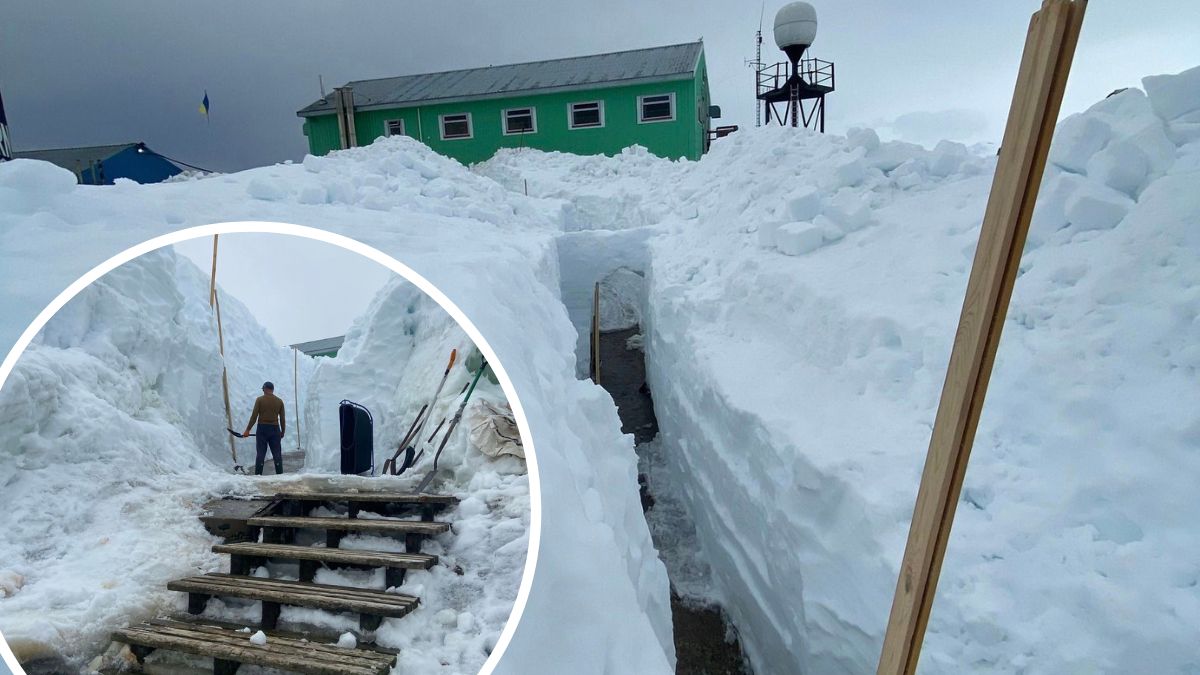 Українські полярники тиждень прокладали тунель у снігових заметах | ФОТО