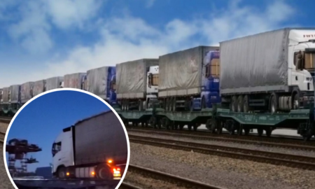 Укрзалізниця відправила першу партію вантажівок через кордон з Польщею | ВІДЕО