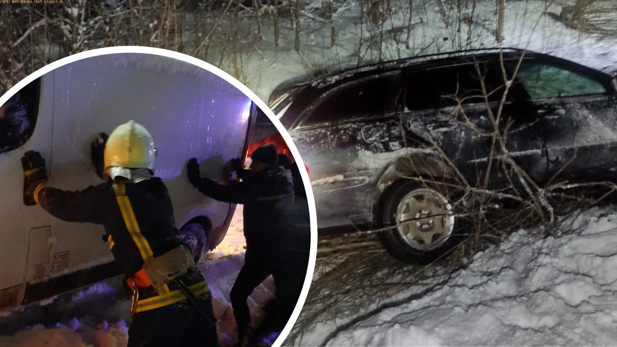 Снігова негода: за добу на Прикарпатті у заметах опинились 5 автомобілів