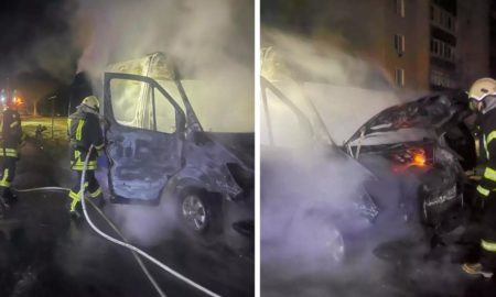 Пожежа у дворі багатоповерхівки в Долині: вогонь охопив дві машини