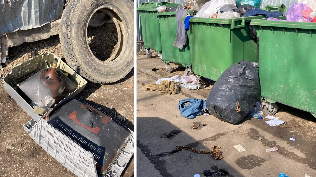 Долинські комунальники скаржаться на гори непобутових відходів біля смітників