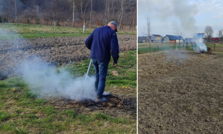 На Калущині інспектори зафіксували два випадки спалювання сухої трави