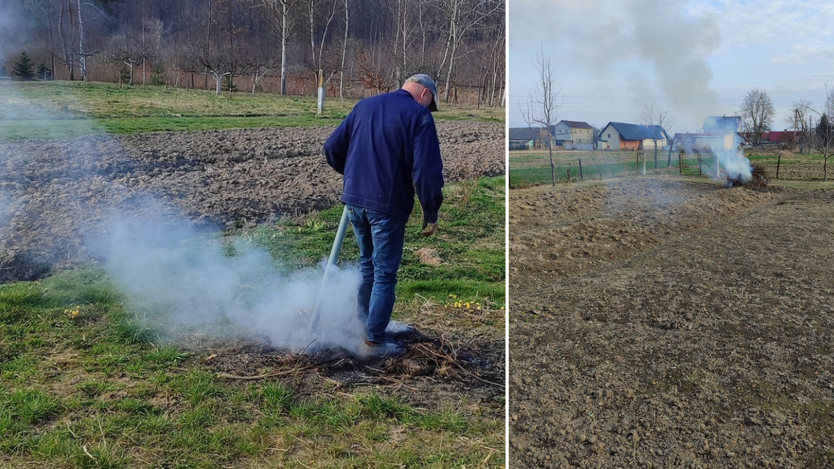 На Калущині інспектори зафіксували два випадки спалювання сухої трави