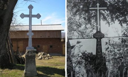 Хрест тверезості 1874 року у селі Ясені: зберігся, але похилився