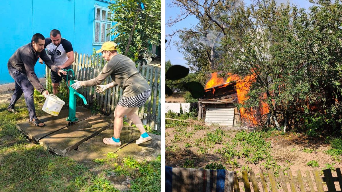 У Голині всією громадою допомогли загасити пожежу на подвір'ї стареньких людей