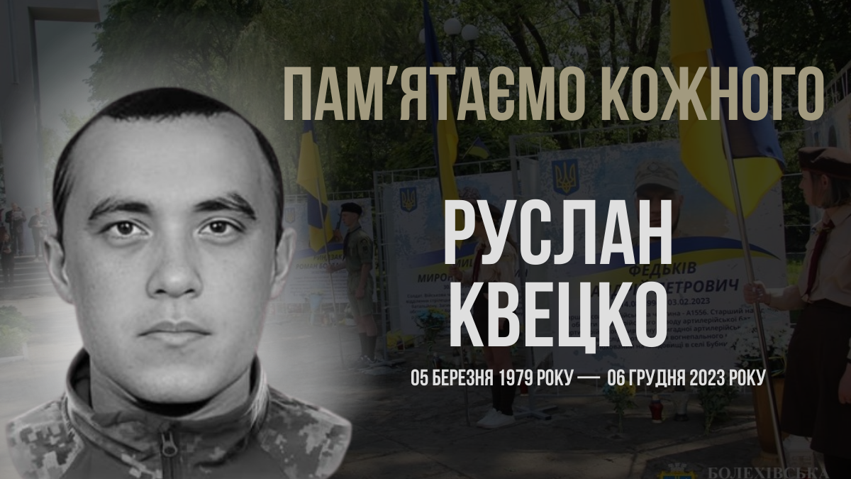 Згадуємо Руслана Квецка