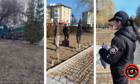 Поліція зупинила будівництво у сквері Долини