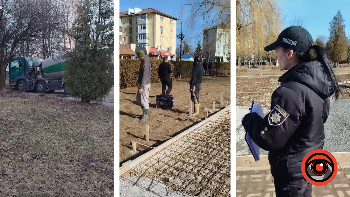 Поліція зупинила будівництво у сквері Долини