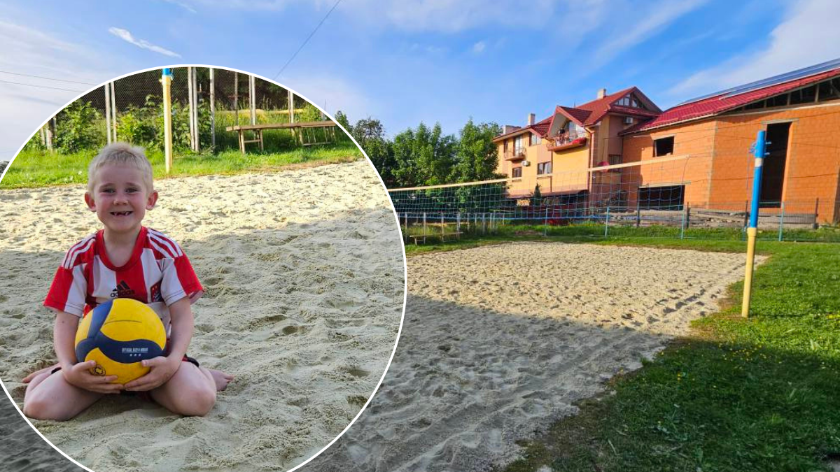 У селищі Перегінське облаштували майданчик для пляжного волейболу