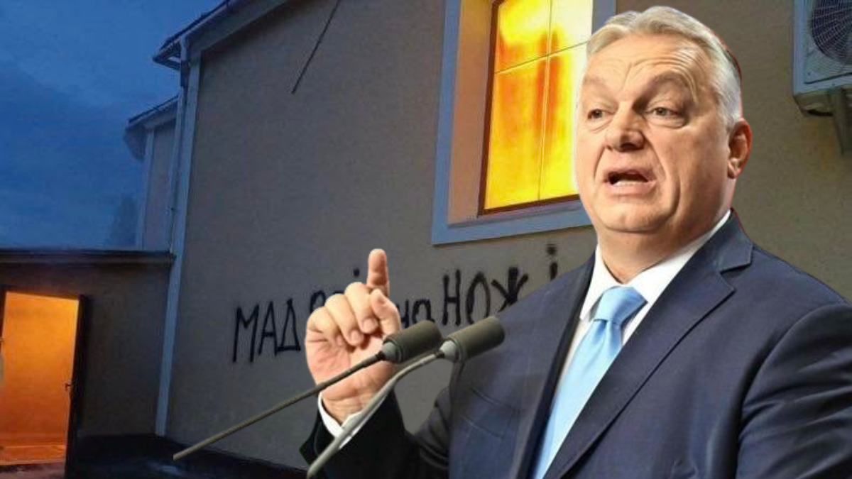 На Закарпатті підпалили двері храму, а на фасаді залишили провокативний напис