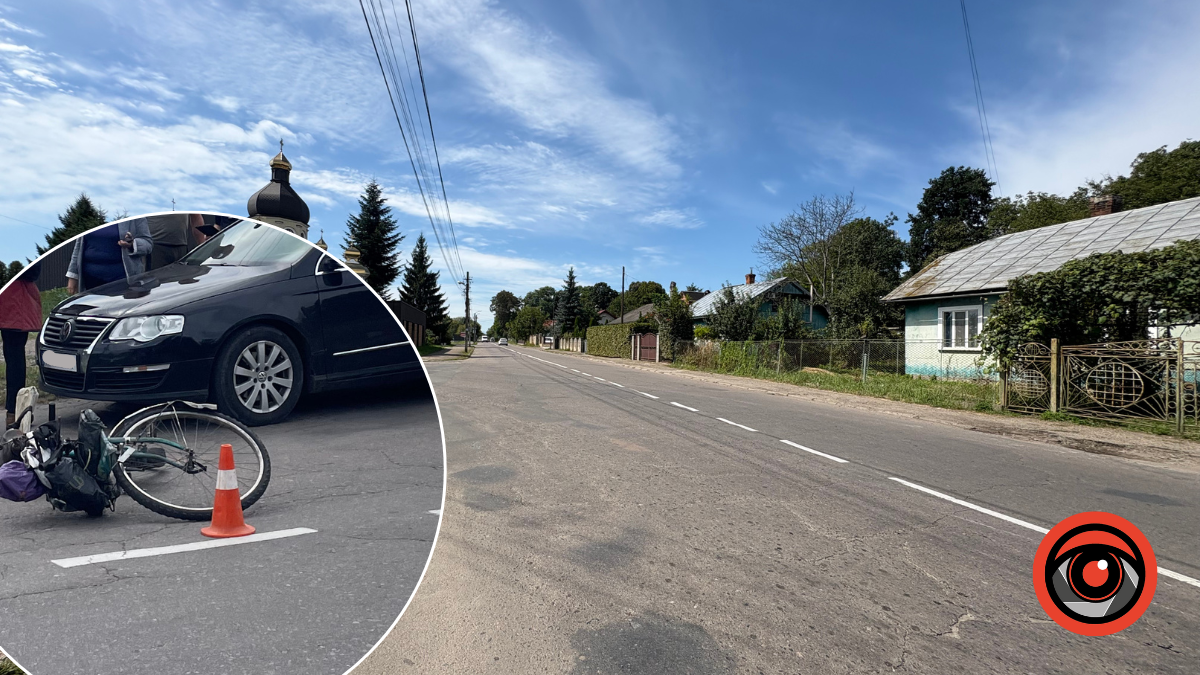 У Калуші автівка наїхала на велосипедиста | ФОТОФАКТ