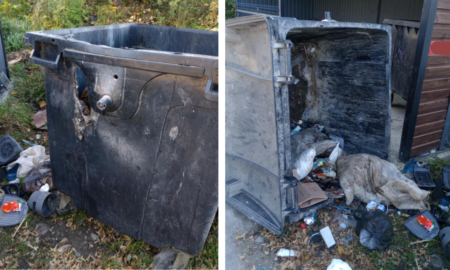 У Болехові попалили контейнери для сміття