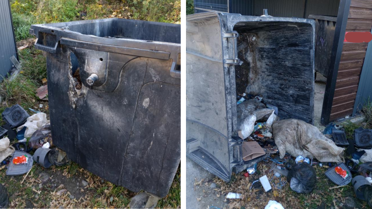 У Болехові попалили контейнери для сміття