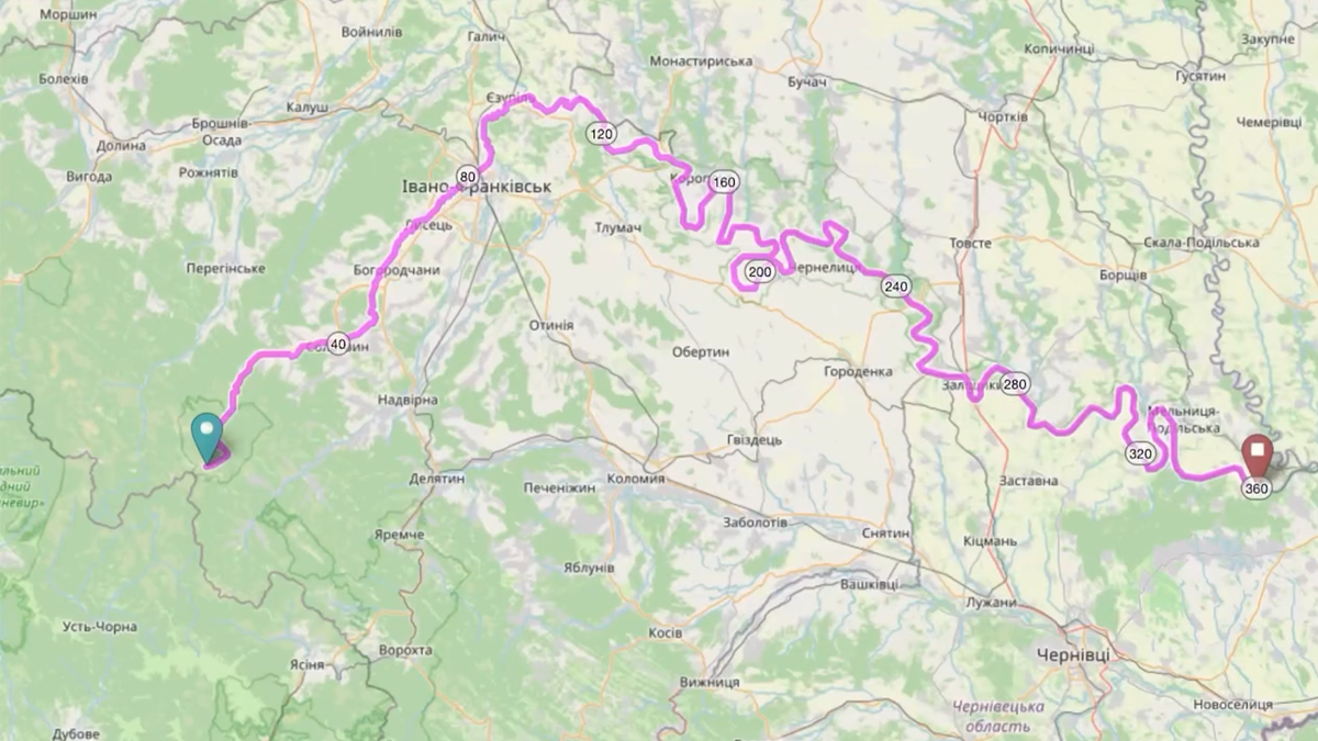 Маршрут митця протягом якого він планує збирати сміття, написати картини, щоб зібрати кошти для друзів, які служать в УДА