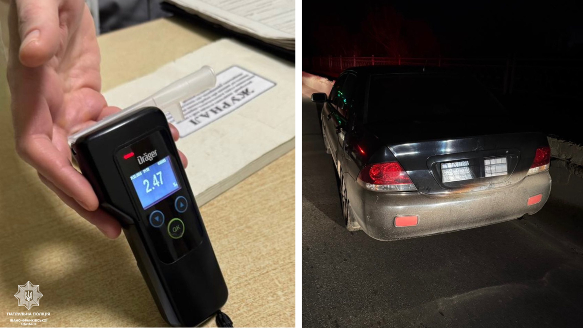 На Прикарпатті сильно сп'янілий водій намагався тікати від поліцейських