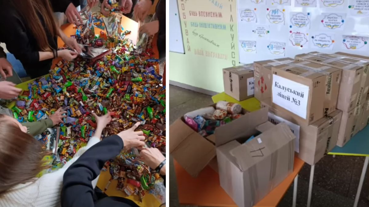 Калуський ліцей №3 зібрав солодощі для захисників