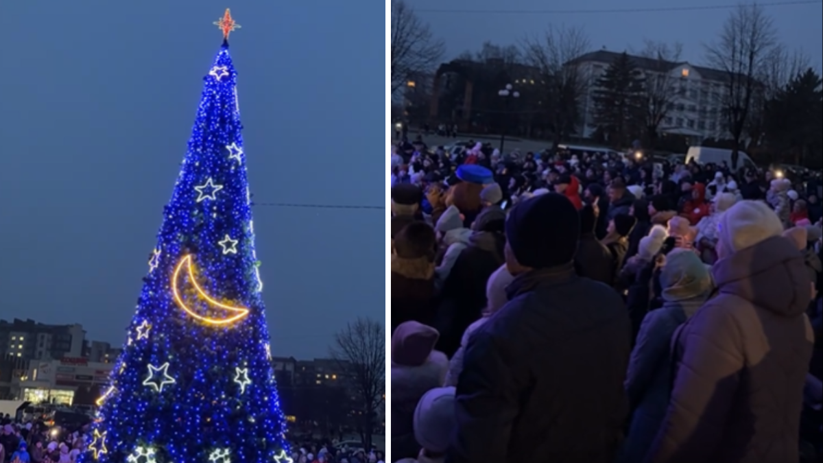 Як у Долині засяяла головна новорічна ялинка | ВІДЕО