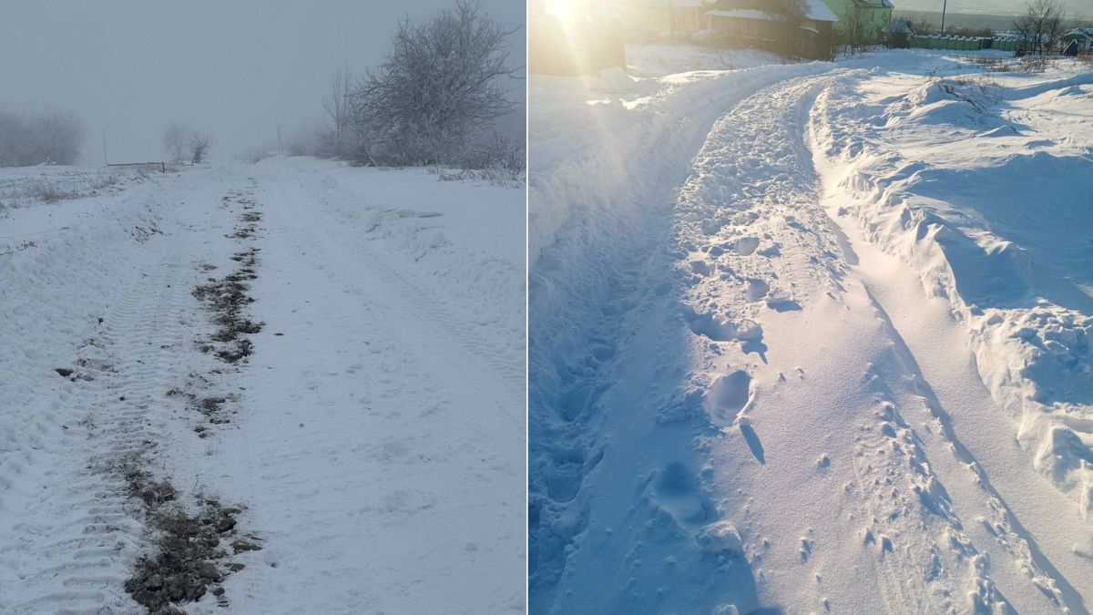 розчистили дорогу у селі Красне
