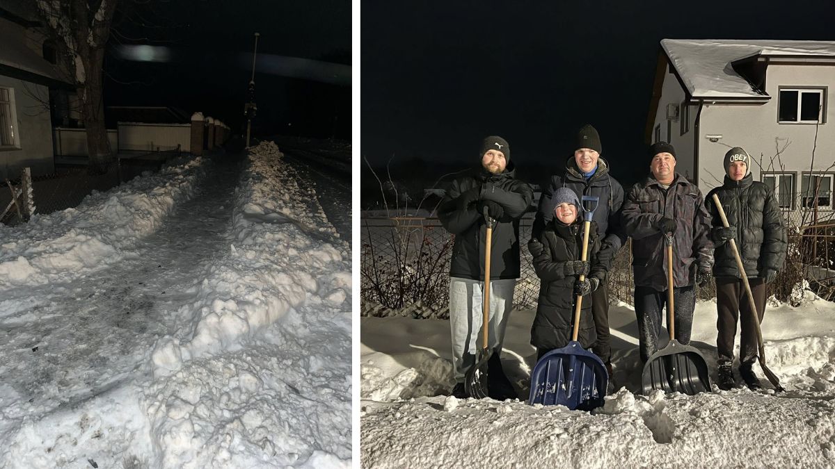 Як калушани згуртувалися, щоб розчистити місто від снігу