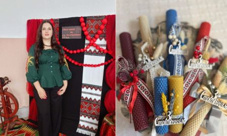 Майстриня виготовляє свічки