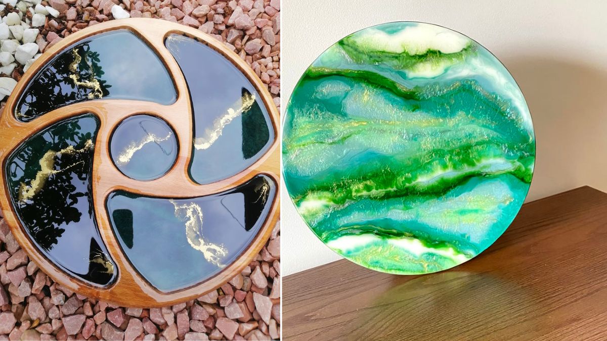 Рожнятівчанка виготовляє декор з епоксидної смоли