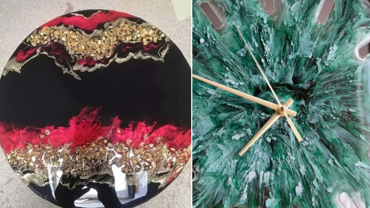 Рожнятівчанка виготовляє декор з епоксидної смоли