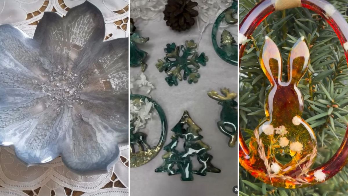 Рожнятівчанка виготовляє декор з епоксидної смоли