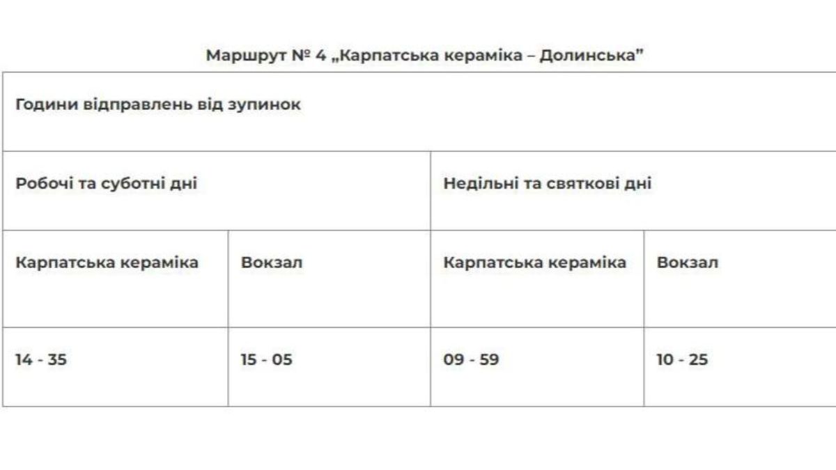 Додаткові рейси автобусів у Калуші