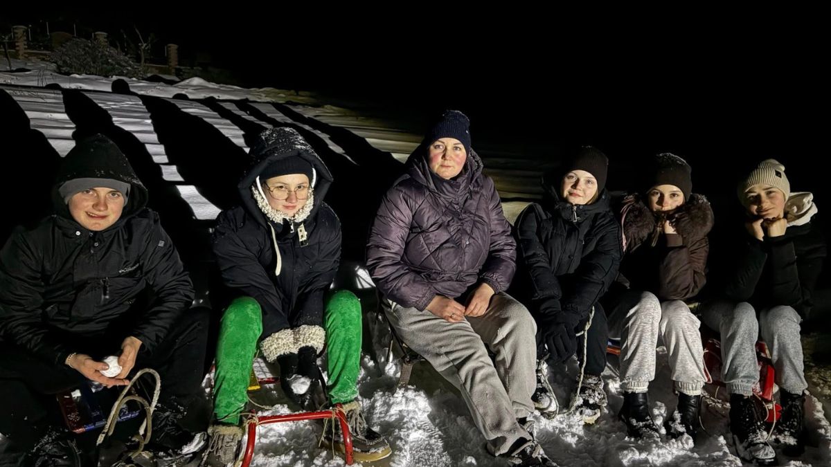 На Рожнятівщині каталися на санях