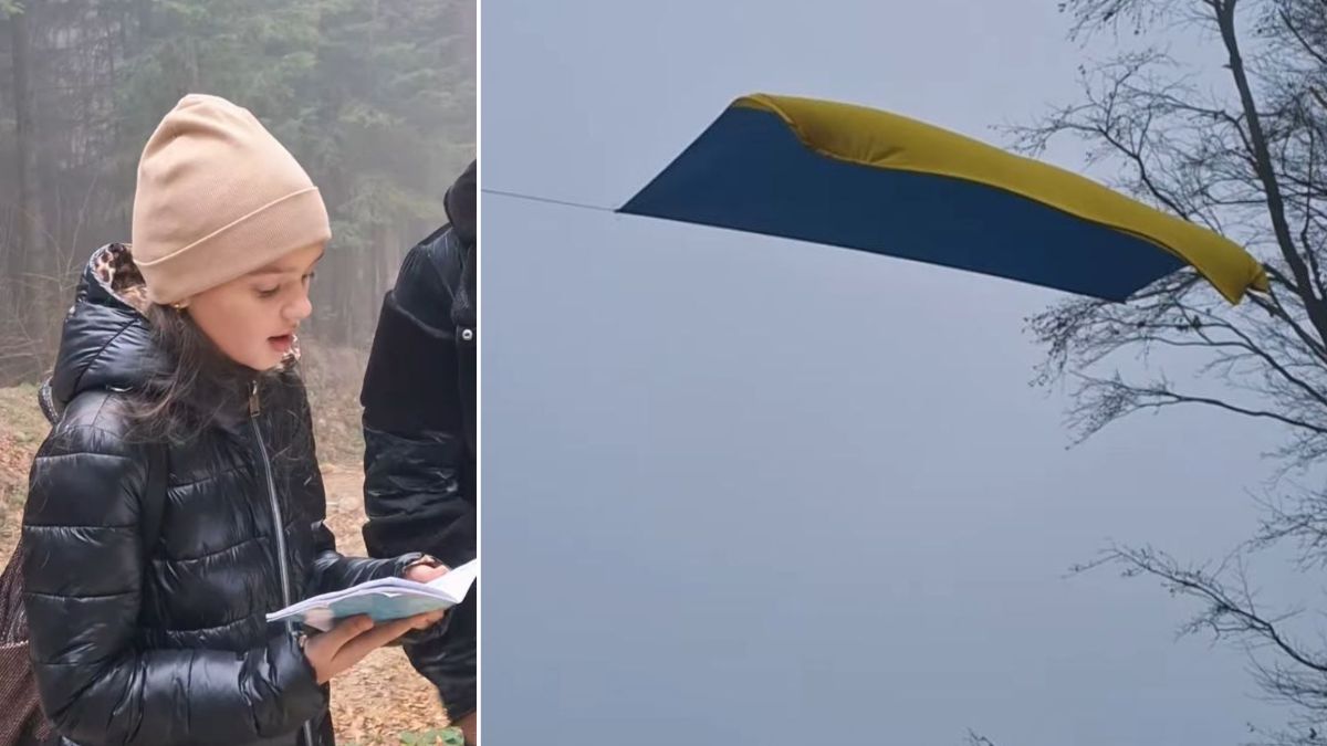 Хресна дорога на Сергієвій горі учнями