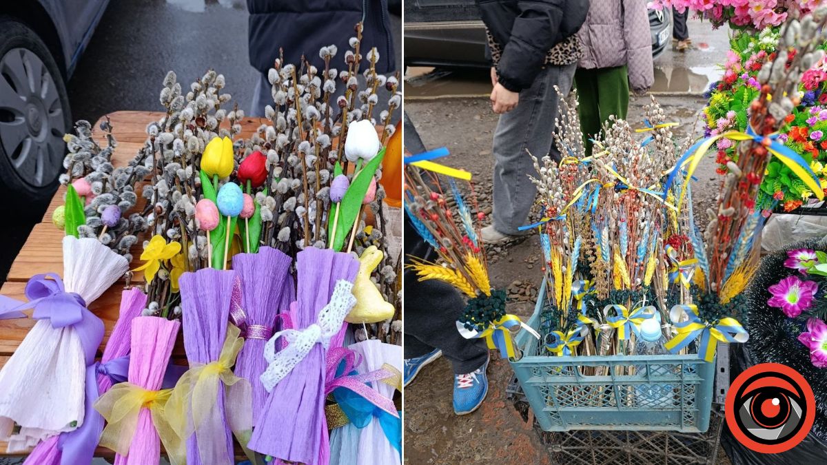 Вербові букетики на ринку у Калуші