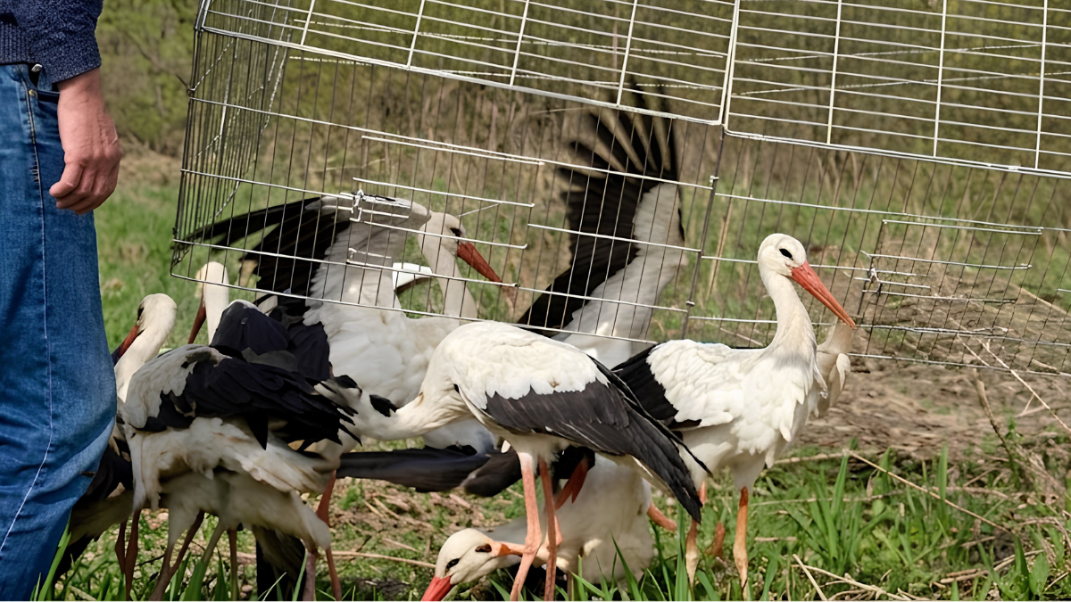 На Прикарпатті випустили лелек