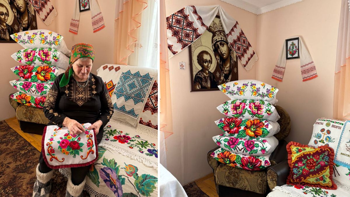 72-річна вишивальниця з Петранки
