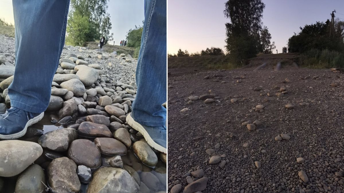 У Рожнятові на водосховищі маловоддя